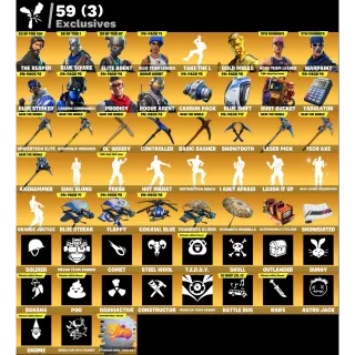 Fortnite: 160 SKINS The Reaper | Blue Squire + Save The World Founder's Ultimate Edition lvl 309 - P.L: 121 ✉️ Full Access