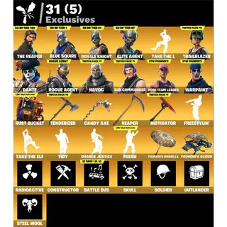 Fortnite: 71 SKINS Save The World Founder's Limited | The Reaper + 4200 VB  ✅ All Platforms ✉️ Full Access (Mail Changeable)