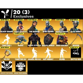 Fortnite: 47 SKINS Black Knight | Sparkle Specialist | The Reaper | Omega (stage 5) | Floss ✅ All Platforms ✉️ Full Access