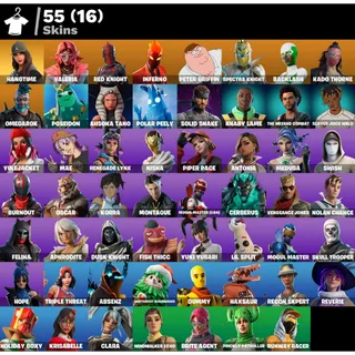 Fortnite: 55 SKINS Hangtime | Red Knight | Inferno | Skull Trooper | Dummy + 3150 VB ✅ All Platforms ✉️ Full Access