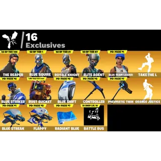 Fortnite: 26 SKINS The Reaper | Blue Squire | Royale Knight | Take The L | The Worm + 100 VB ✅ All Platforms ✉️ Full Access