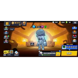 Brawl Stars: 20715 Trophies 55 Brawlers Crow | Edgar | Amber | Leon | Spike | Fang + 20 Skins ✅ All Platforms ✉️ Full Access