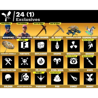 Fortnite: 3 SKINS Save The World Founder's Ultimate Edition | Psycho Bandit + 50 VB ✅ All Platforms ✉️ Full Access