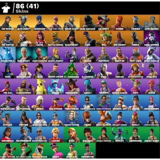 Fortnite: 86 SKINS The Reaper | Elite Agent | Fresh + Save The World Founder's Deluxe Edition ✅ All Platforms ✉️ Full Access