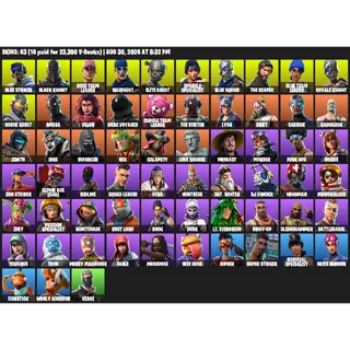Fortnite: 63 SKINS Black Knight | The Reaper + Save The World Founder's Deluxe Edition + 800 VB ✅ All Platforms ✉️ Full Access