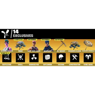 Fortnite: 3 SKINS Og Ghoul Trooper | Save The World Founder's Deluxe Edition + 2150 VB ✅ All Platforms ✉️ Full Access