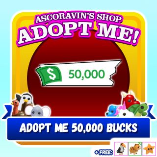 Bundle | Adopt Me 50,000 Bucks - Game Items - Gameflip