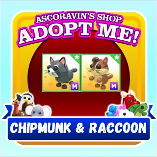 Adopt Me Chipmunk & Raccoon Mega - Game Items - Gameflip