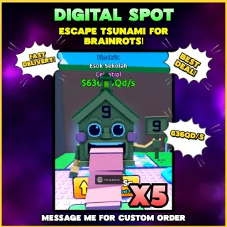 x5 ESOK SEKOLAH | Escape Tsunami For Brainrots!