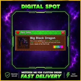 BIG BLACK DRAGON | GROW A GARDEN 2