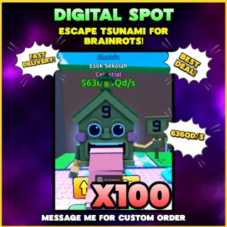 x100 ESOK SEKOLAH | Escape Tsunami For Brainrots!