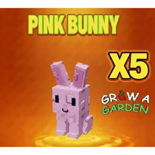 Pink Bunny x5 > Grow a Garden