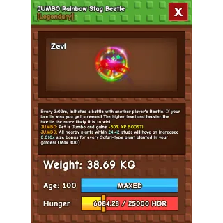 Huge Rainbow Stag Beetle MAX AGE 100