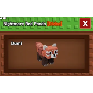 Huge Nightmare Red Panda 3.53kg base