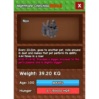 Nightmare Chinchilla 100 38-39kg max