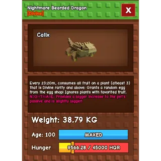 Nightmare Bearded Dragon 100 38-39kg max