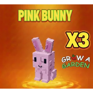 Pink Bunny x3 > Grow a Garden