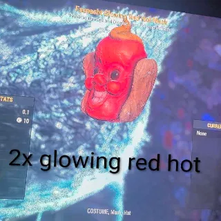 Glowing Red Hot Mask X2