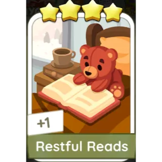 Restful Reads 4⭐sticker (Set 19-2)-Monopoly Go