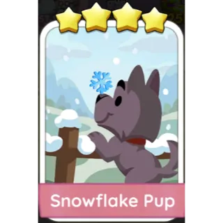 Snowflake Pup 4⭐sticker (Set 18-3)-Monopoly Go
