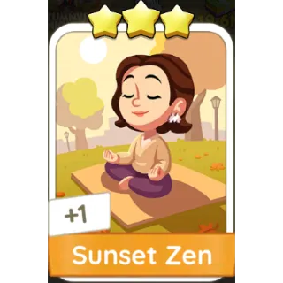 Sunset Zen 3⭐sticker (Set 13-4)-Monopoly Go