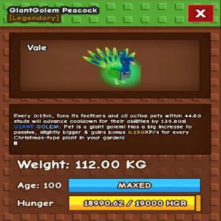 Giantgolem Peacock 112kg