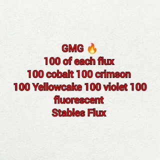 Junk | 100 Of Each Flux 500
