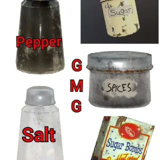 Aid | Pepper Salt Spices Sugar
