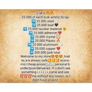 Junk | 25k Of Each 200k