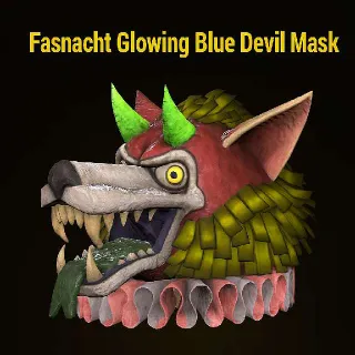 Glowing Blue Devil Mask