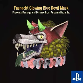 Glowing Blue Devil Mask