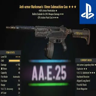 Weapon | AAE25 10mm Submachine