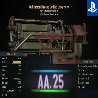AA25 Ultra Gatling Laser