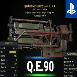 QE90 Ultracite Gatling Laser