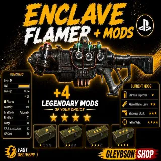 Enclave Flamer + 4 Mods