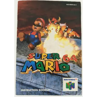 Super Mario 64 MANUAL ONLY (Nintendo 64, N64, 1999) Instruction Booklet