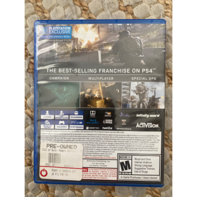 Call Of Duty Modern Warfare PS4 Games (Good) Gameflip