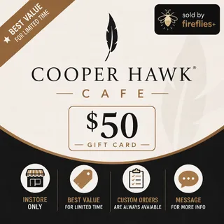 $50.00 USD COOPER HAWK GIFT CARDS