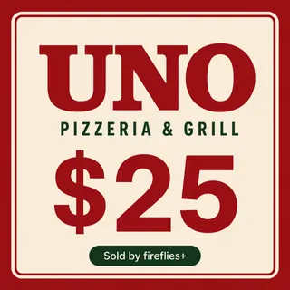 $25.00 USD UNO PIZZERIA & GRILL GIFT CARDS