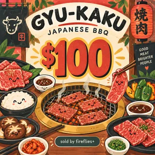 $100.00 USD GYU KAKU JAPANESE BBQ GIFT CARDS