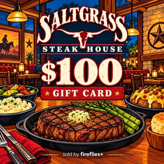 $100.00 USD SALTGRASS STEAK HOUSE GIFT CARDS