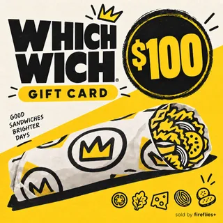 $100.00 USD WHICH WICH GIFT CARDS