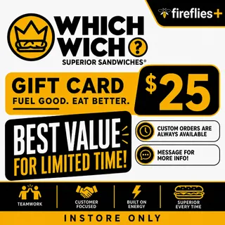 $25.00 USD WHICH WICH GIFT CARD