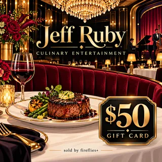 $50.00 USD JEFF RUBY CULINARY ENTERTAINMENT GIFT CARDS