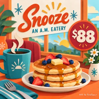 $88.00 USD SNOOZE AN AM EATERY GIFT CARDS