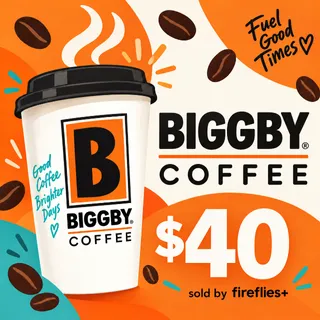 $40.00 USD BIGGBY COFFEE GIFT CARDS