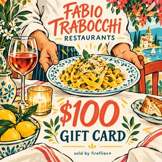 $100.00 USD FABIO TRABOCCHI RESTAURANTS GIFT CARDS