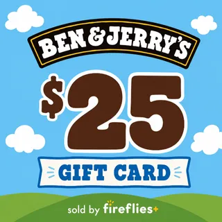$25.00 USD BEN & JERRYS GIFT CARDS