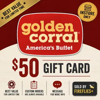 $50.00 USD GOLDEN CORRAL GIFT CARDS