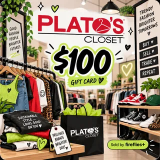 $100.00 USD PLATOS CLOSET GIFT CARDS